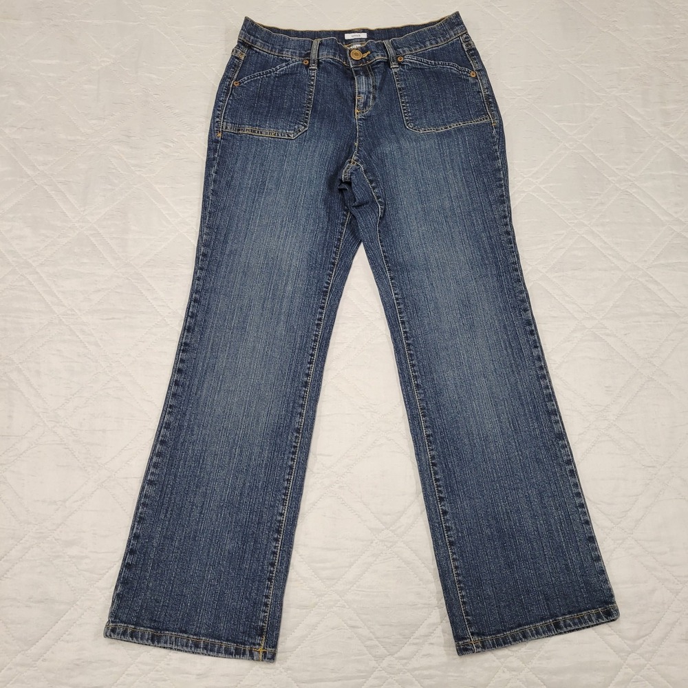 liz & co. stretch blue jeans size 10 petite